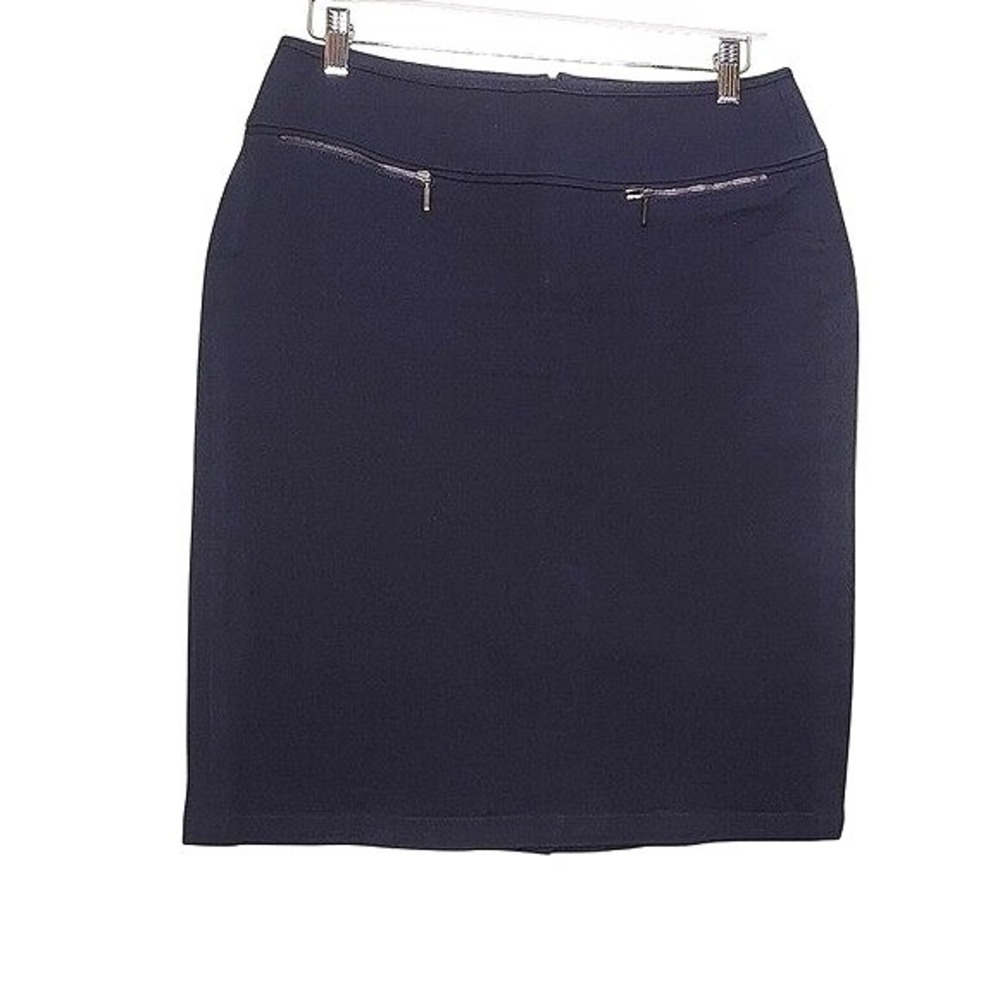 Doncaster Pencil‎ Skirt Navy Blue Office Work Business Stretch Preppy 8
